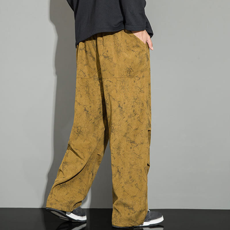 Buddha Stones Casual Vintage Camo Pattern Drawstring Men's Pants With Pockets - image 28