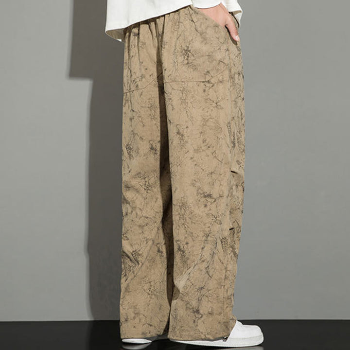 Buddha Stones Casual Vintage Camo Pattern Drawstring Men's Pants With Pockets - image 20
