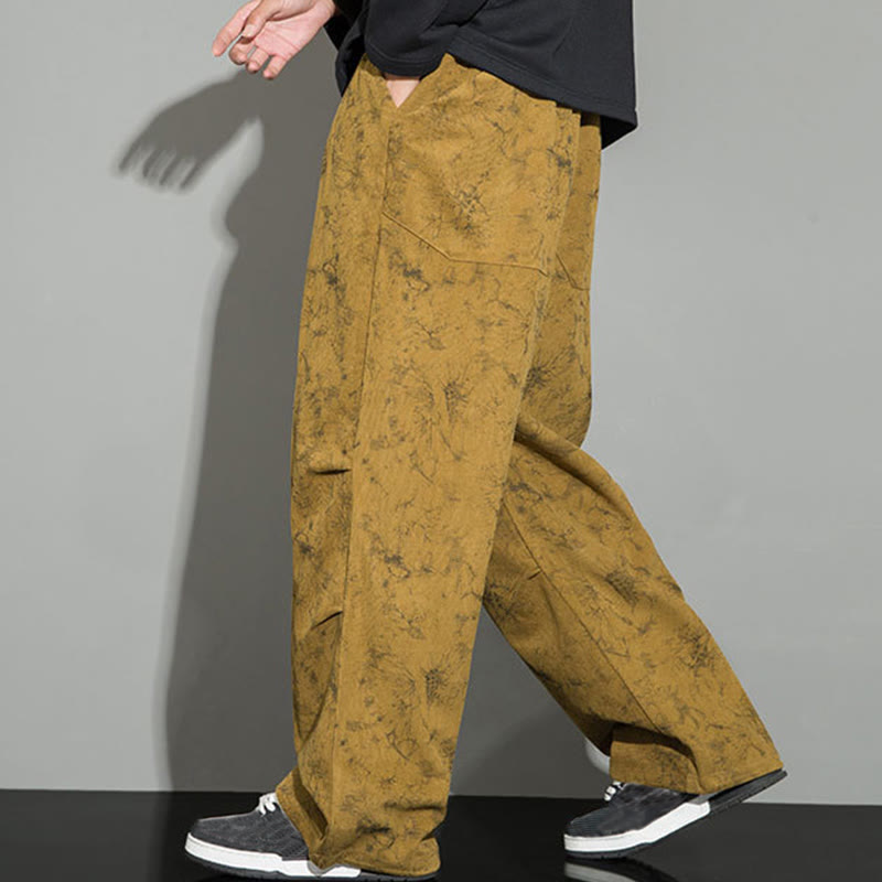 Buddha Stones Casual Vintage Camo Pattern Drawstring Men's Pants With Pockets - DarkGoldenrod - US/UK/AU46，EU56 (5XL) - image 23