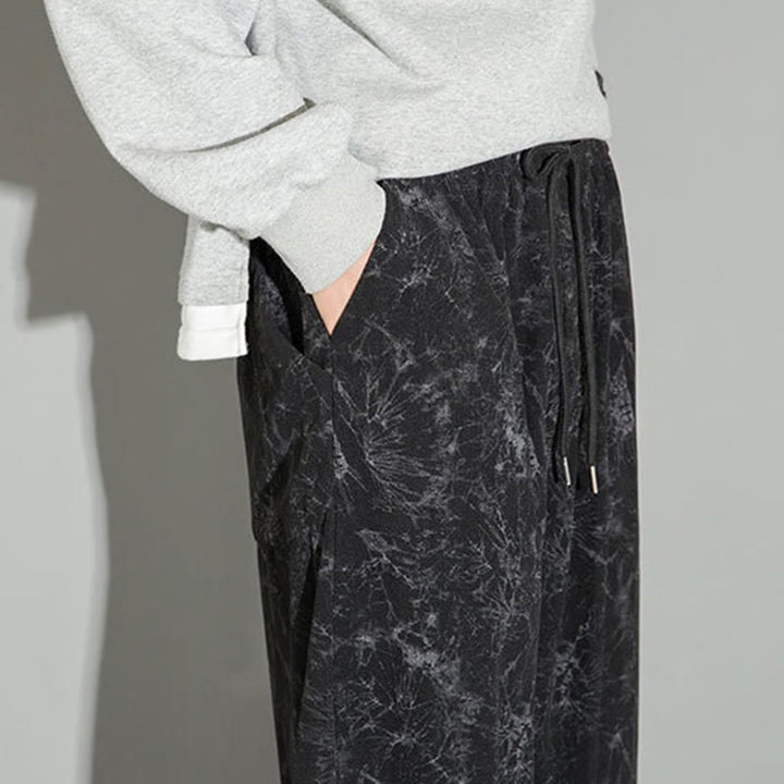 Buddha Stones Casual Vintage Camo Pattern Drawstring Men's Pants With Pockets - image 11