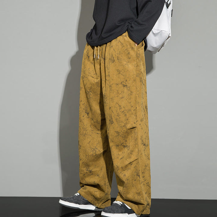 Buddha Stones Casual Vintage Camo Pattern Drawstring Men's Pants With Pockets - image 31
