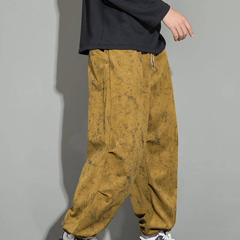 Buddha Stones Casual Vintage Camo Pattern Drawstring Men's Pants With Pockets - image 30