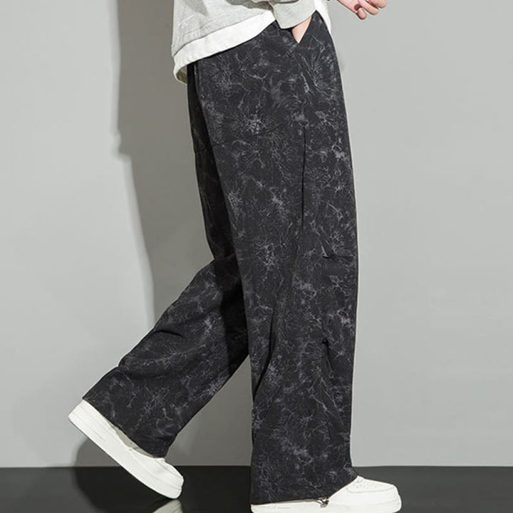 Buddha Stones Casual Vintage Camo Pattern Drawstring Men's Pants With Pockets - image 6
