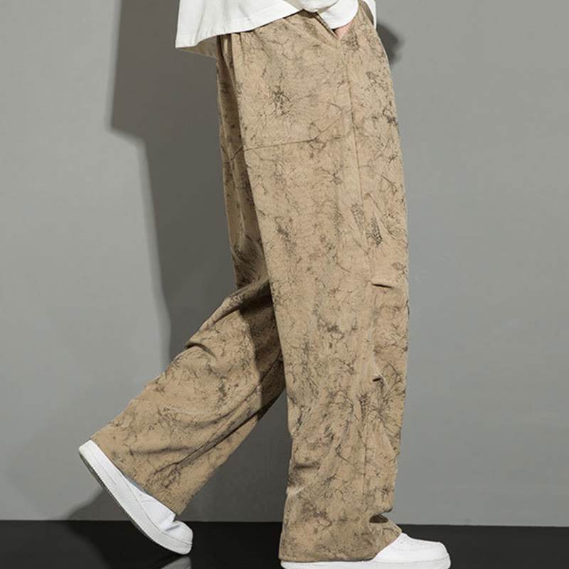 Buddha Stones Casual Vintage Camo Pattern Drawstring Men's Pants With Pockets - image 18