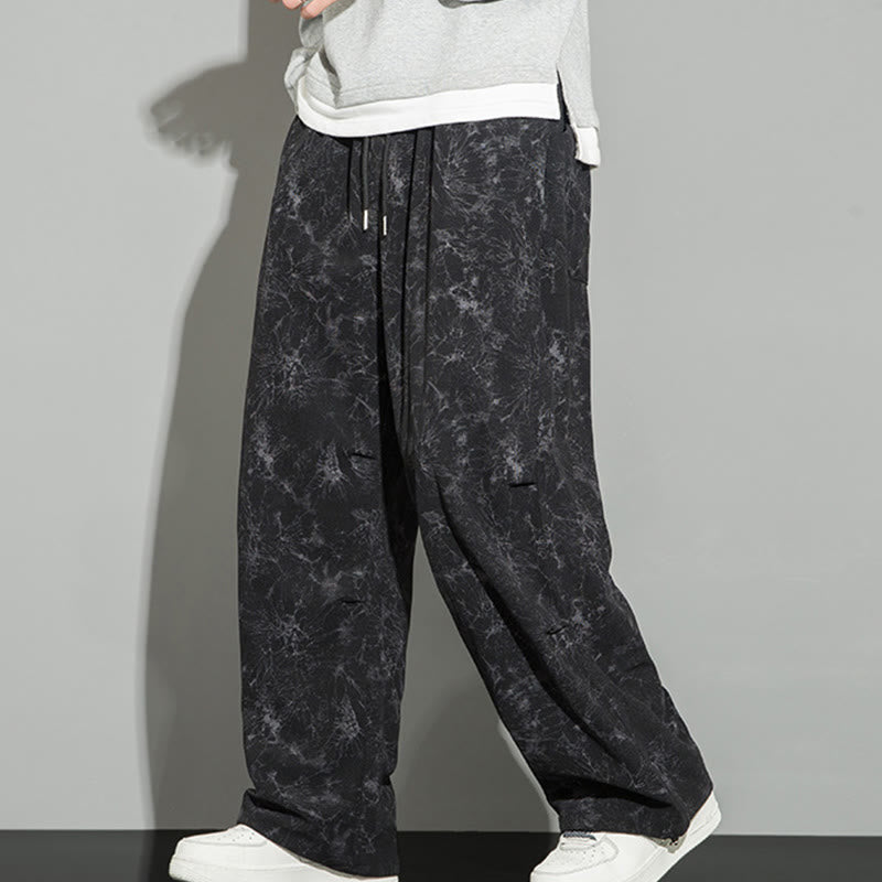 Buddha Stones Casual Vintage Camo Pattern Drawstring Men's Pants With Pockets - image 7