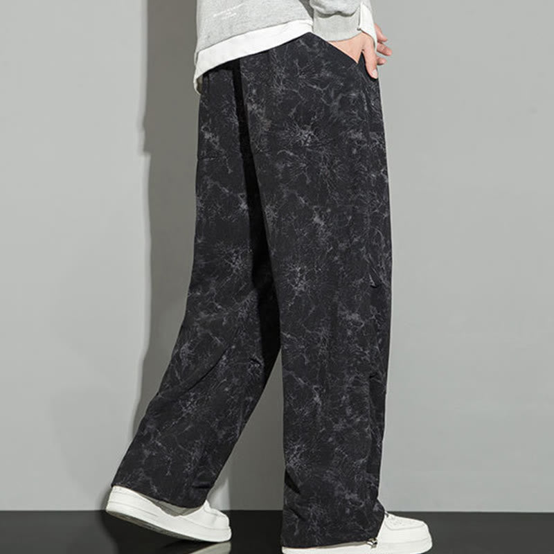 Buddha Stones Casual Vintage Camo Pattern Drawstring Men's Pants With Pockets - image 8