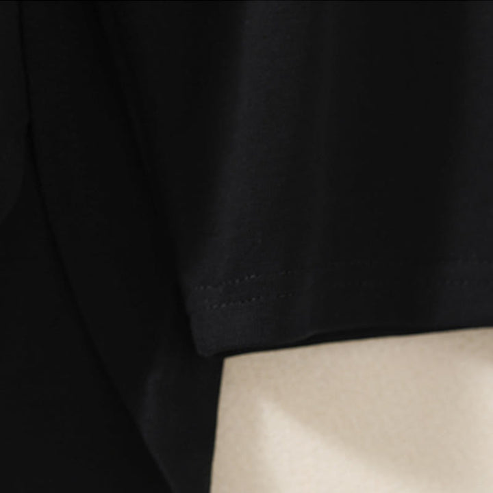 Buddha Stones Casual Pure Irregular Hem Cotton Linen Women's Long Sleeve T-shirt - image 11