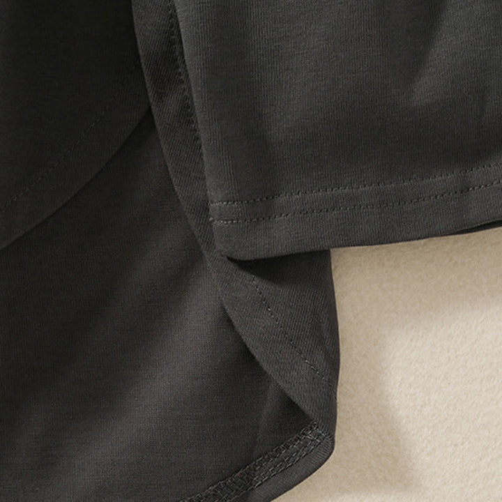 Buddha Stones Casual Pure Irregular Hem Cotton Linen Women's Long Sleeve T-shirt - image 16