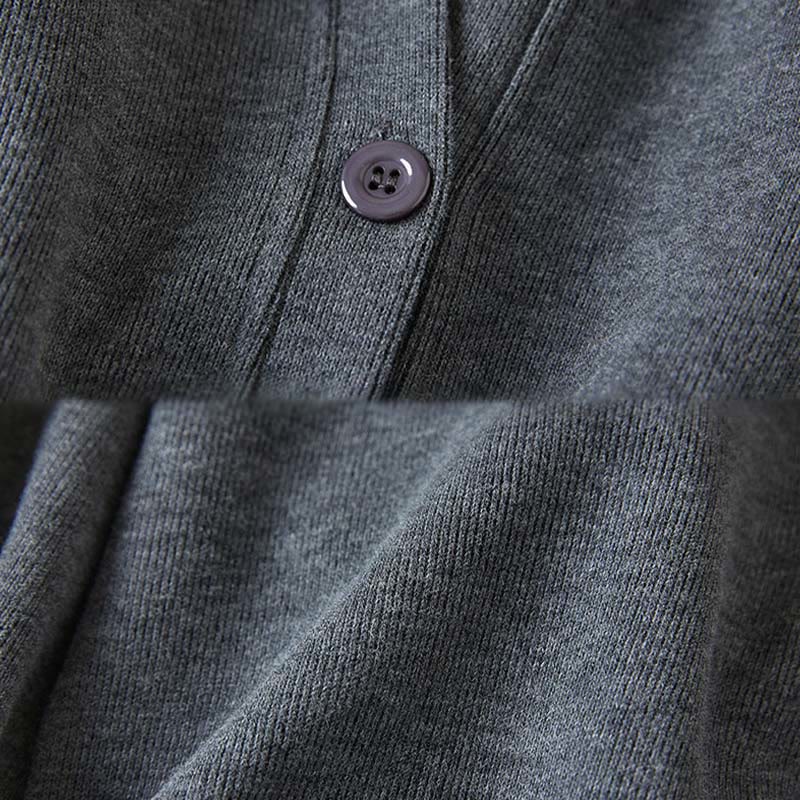 Buddha Stones Plain Buttons Women's Cotton Hooded Jacket With Pockets - image 5