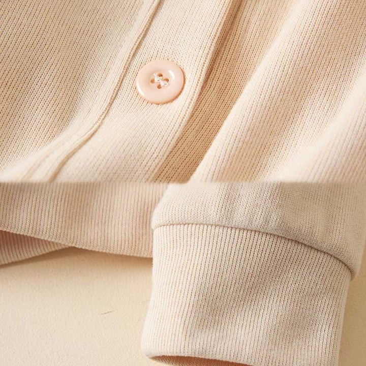 Buddha Stones Plain Buttons Women's Hooded Jacket With Pockets - image 9