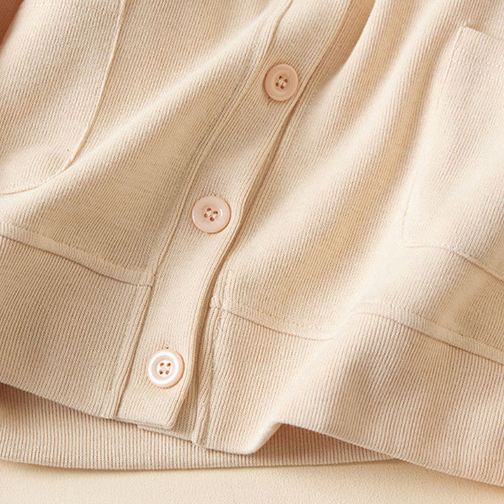 Buddha Stones Plain Buttons Women's Hooded Jacket With Pockets - image 14