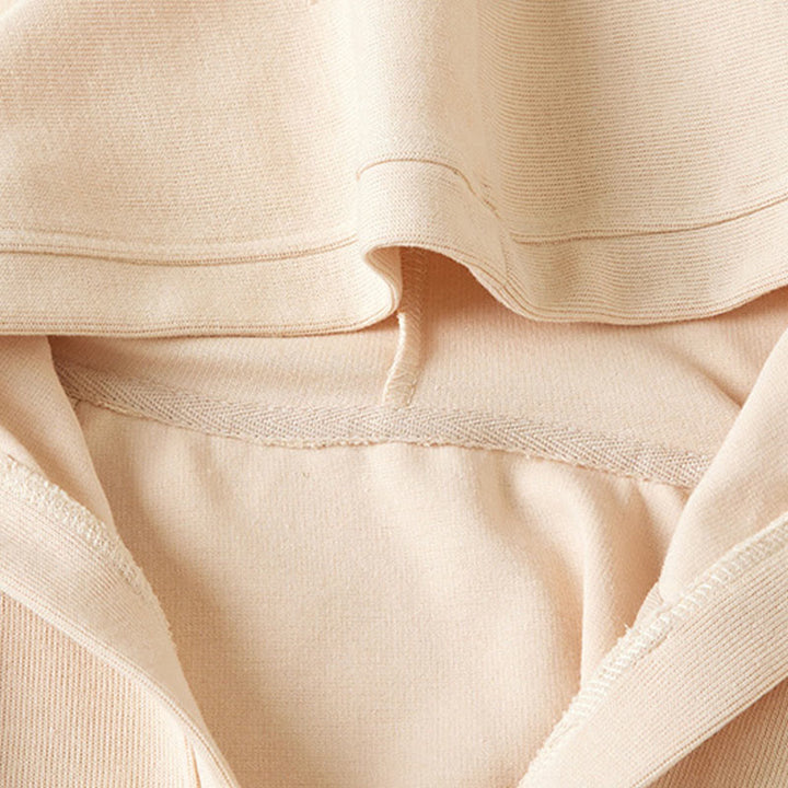 Buddha Stones Plain Buttons Women's Cotton Hooded Jacket With Pockets - image 11