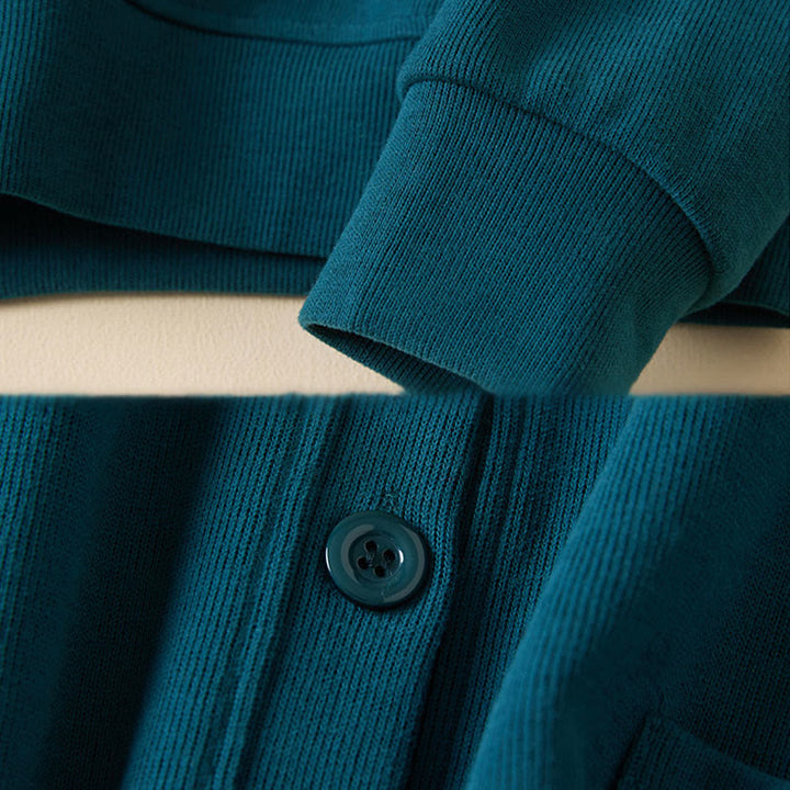 Buddha Stones Plain Buttons Women's Hooded Jacket With Pockets - image 22