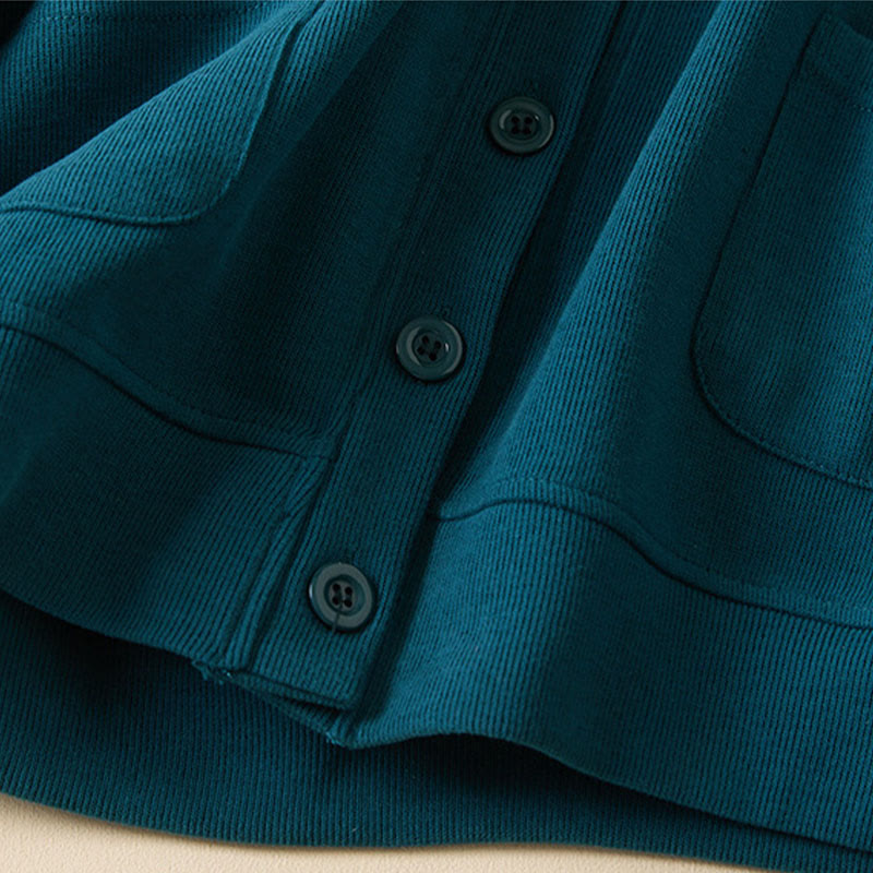 Buddha Stones Plain Buttons Women's Hooded Jacket With Pockets - image 19