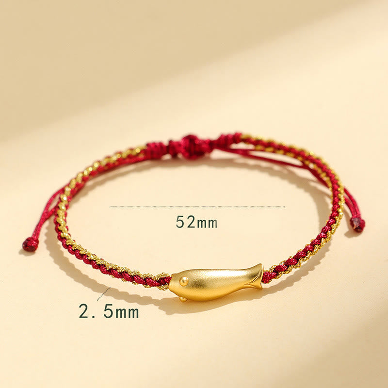Buddha Stones 999 Sterling Silver Lucky Koi Fish Protection Rope Bracelet - image 14