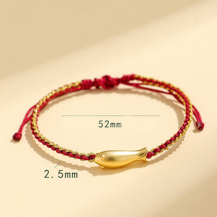 Buddha Stones 999 Sterling Silver Lucky Koi Fish Protection Rope Bracelet - image 14