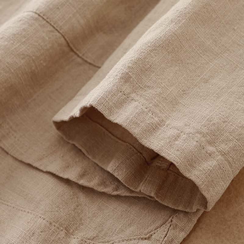 Buddha Stones Literary Artistic Chinese Knot Button Casual Cotton Clothing - image 3