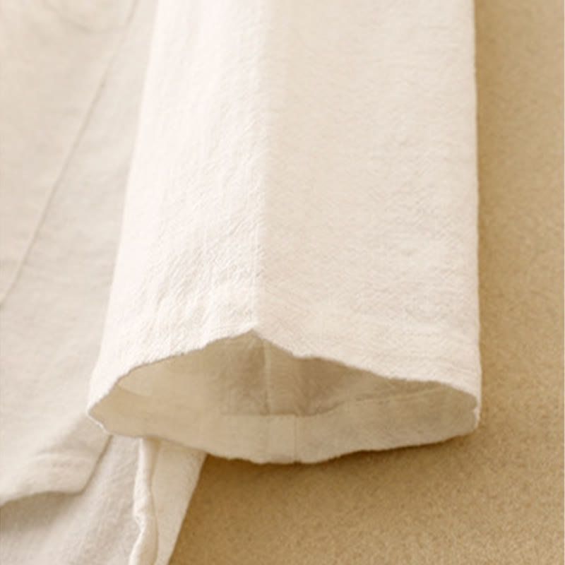 Buddha Stones Literary Artistic Chinese Knot Button Casual Cotton Clothing - image 21