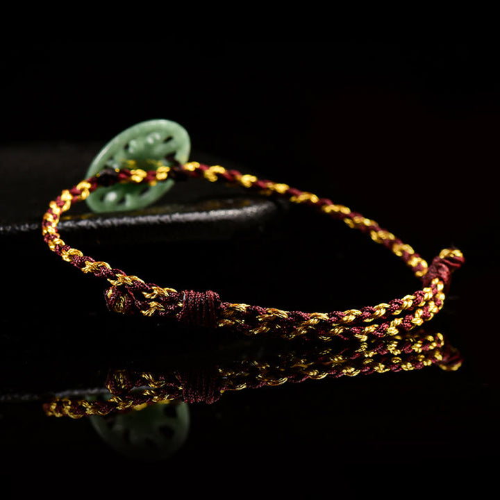 FREE Today: Prosperity and Abundance Jade Sun Braided Rope Bracelet - image 3