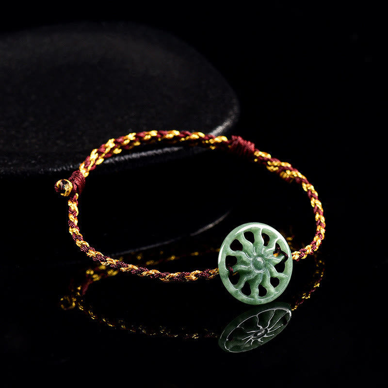 FREE Today: Prosperity and Abundance Jade Sun Braided Rope Bracelet - image 1