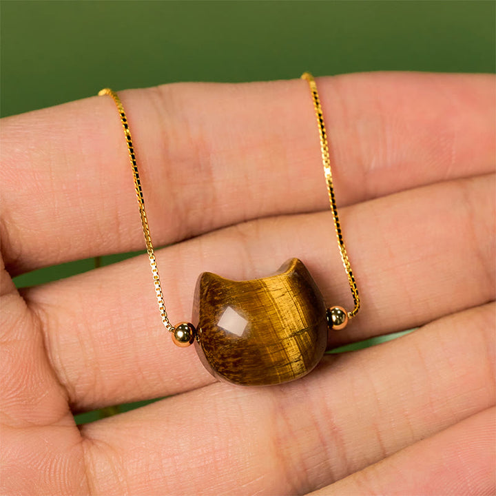 Buddha Stones 925 Sterling Silver Cat Tiger Eye Protection Bracelet - image 4