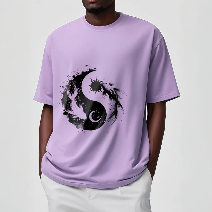Buddha Stonessun And Moon Yin Yang Koi Pattern Tee T-shirt - image 17