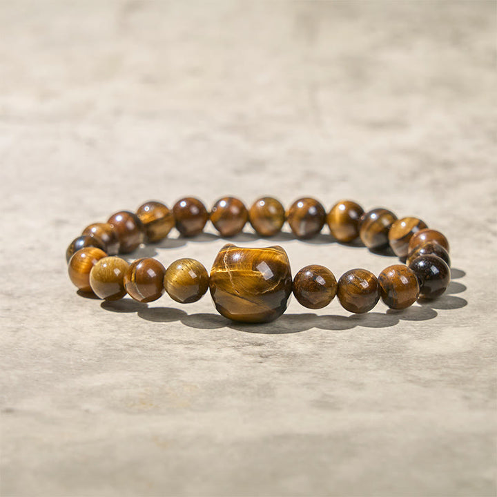 Buddha Stones Cute Cat Tiger Eye Power Beads Bracelet - image 4