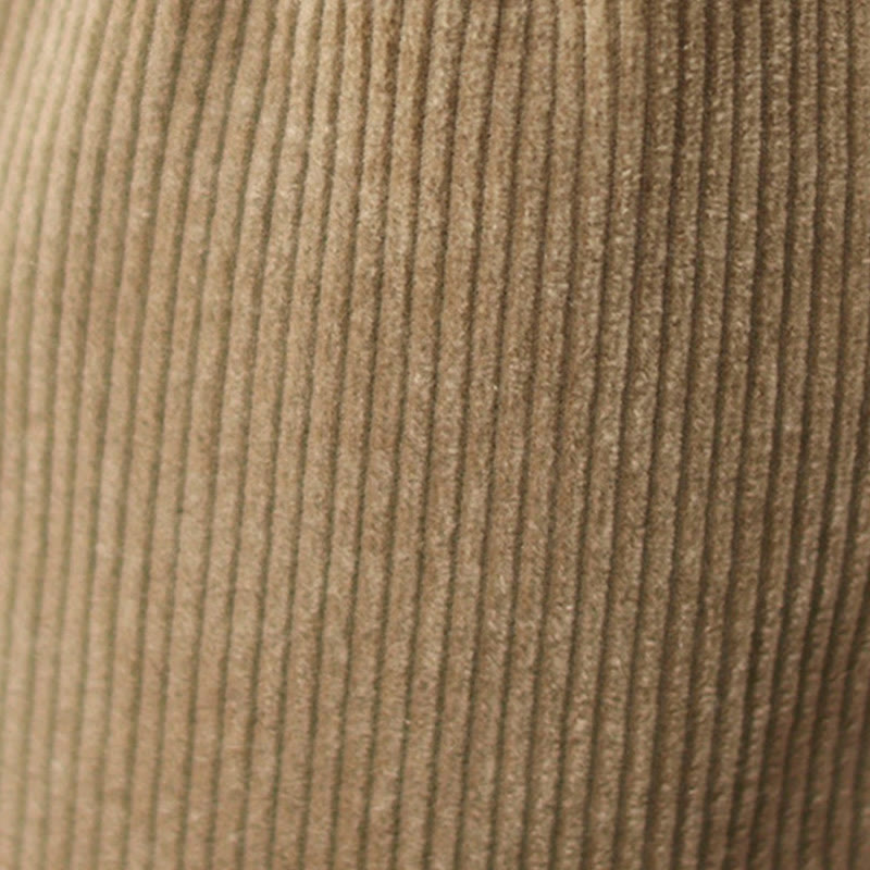 Buddha Stones Casual Buttons Leg Opening Design Women's Cotton Corduroy Pants With Pockets - image 7