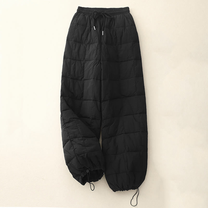 Buddha Stones Winter Drawstring Leg Opening Design Women's Cotton Pants With Pockets - Black - US8-10，UK/AU12-14，EU40-42 (2XL) - image 15