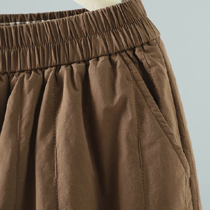 Buddha Stones Winter Plain Women's Harem Cotton Ankle-Length Pants With Pockets - image 19