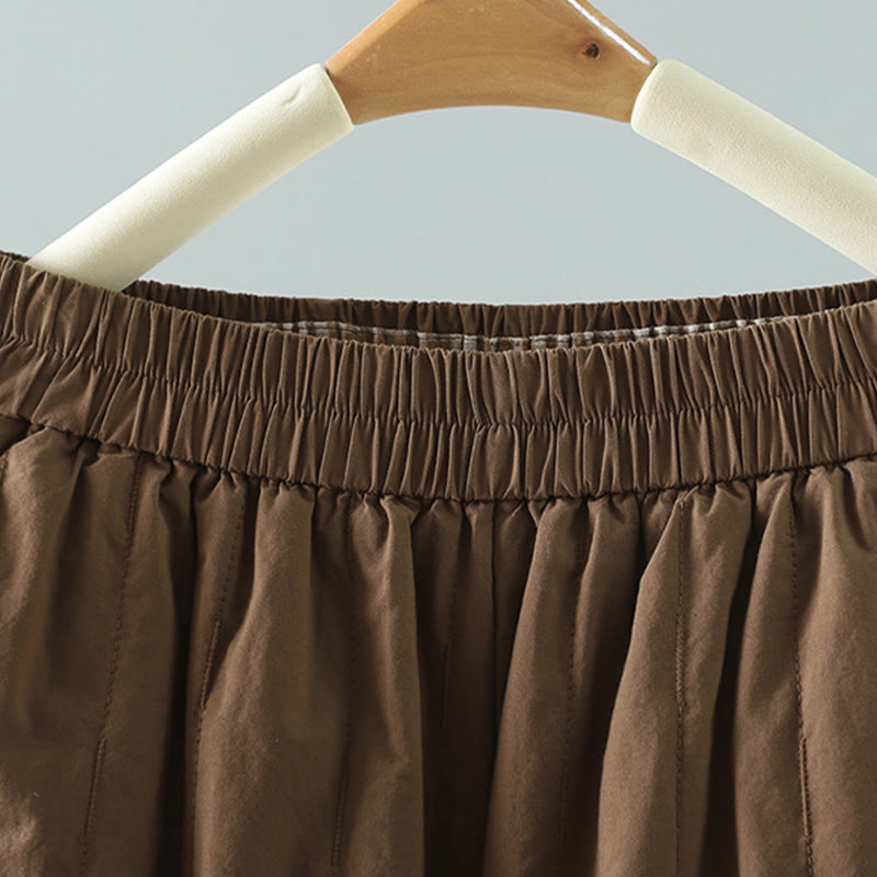 Buddha Stones Winter Plain Women's Harem Cotton Ankle-Length Pants With Pockets - image 18