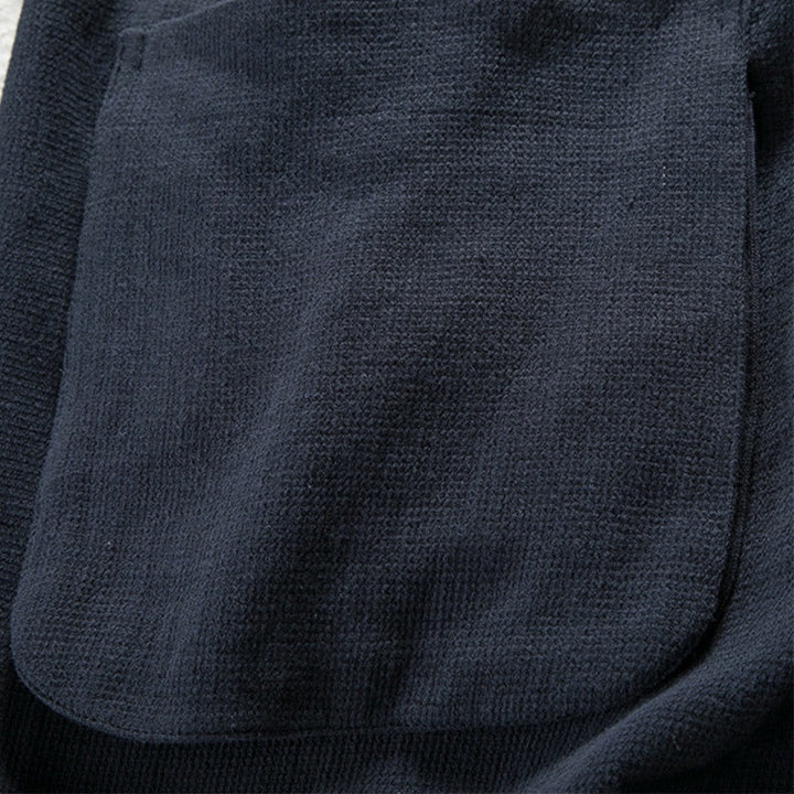 Buddha Stones Pure Color Open Front Jacket Men's Cotton Linen Long Sleeve Kimono With Pockets - image 4