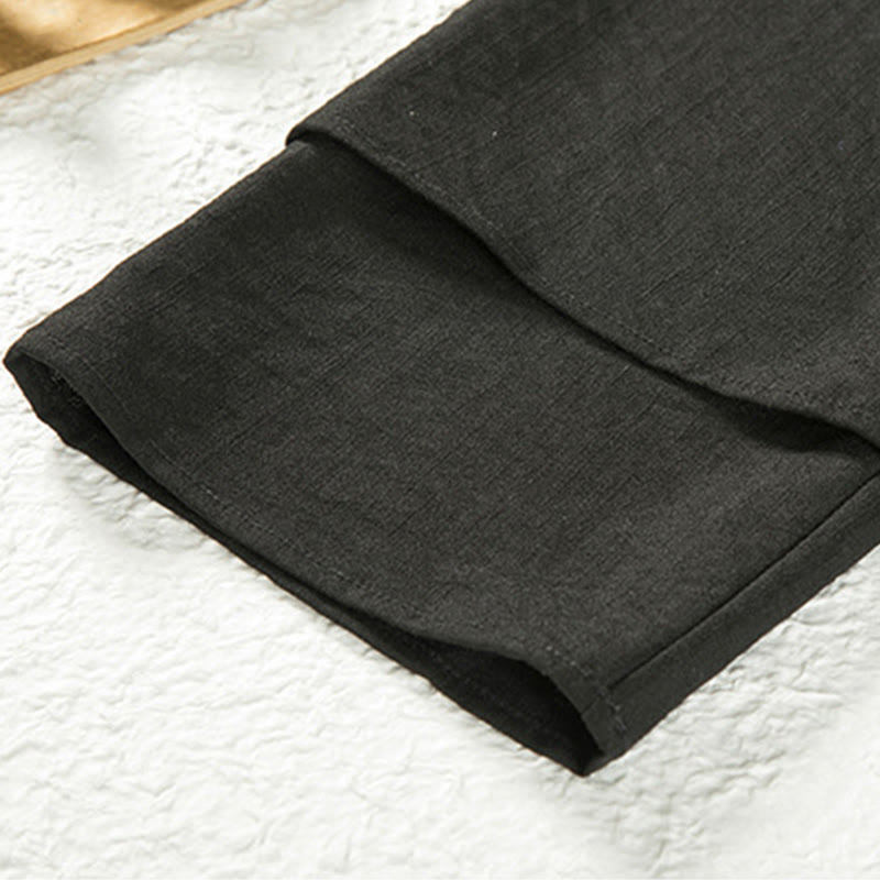 Buddha Stones Lace-Up Design Open Front Jacket Men's Long Sleeve Kimono - image 5