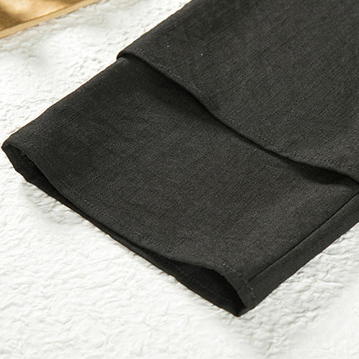 Buddha Stones Lace-Up Design Open Front Jacket Men's Long Sleeve Kimono - image 5