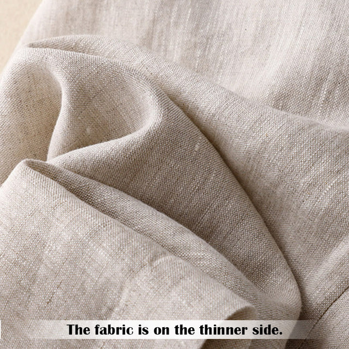 Buddha Stones Summer Casual Simple Design Linen Women's Wide Leg Pants With Zipper Pockets - image 15