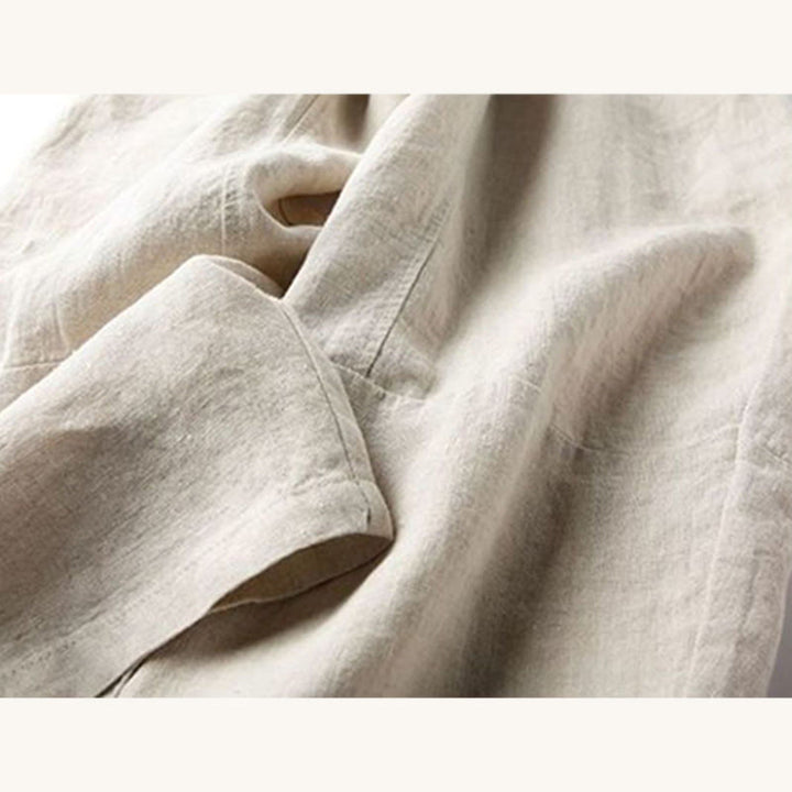 Buddha Stones Casual High Waist Design Women's Harem Cotton 7-8 Length Pants With Pockets - image 7