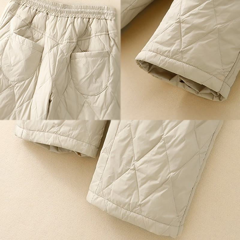 Buddha Stones Casual High Waist Drawstring Design Women's Wide Leg Cotton Pants With Pockets - image 13