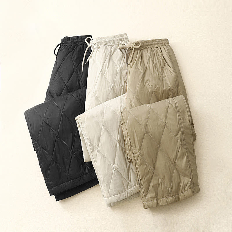 Buddha Stones Casual High Waist Drawstring Design Women's Wide Leg Cotton Pants With Pockets - image 15