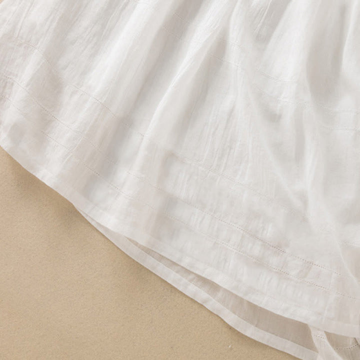 Buddha Stones Summer V-Neck Design Half Sleeve Cotton Midi Dress - image 26