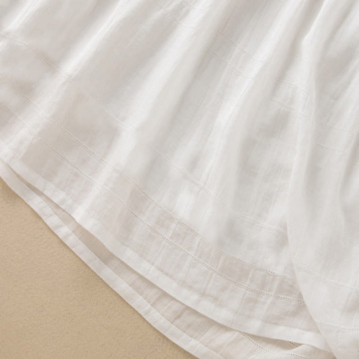 Buddha Stones Summer V-Neck Design Half Sleeve Cotton Midi Dress - image 29