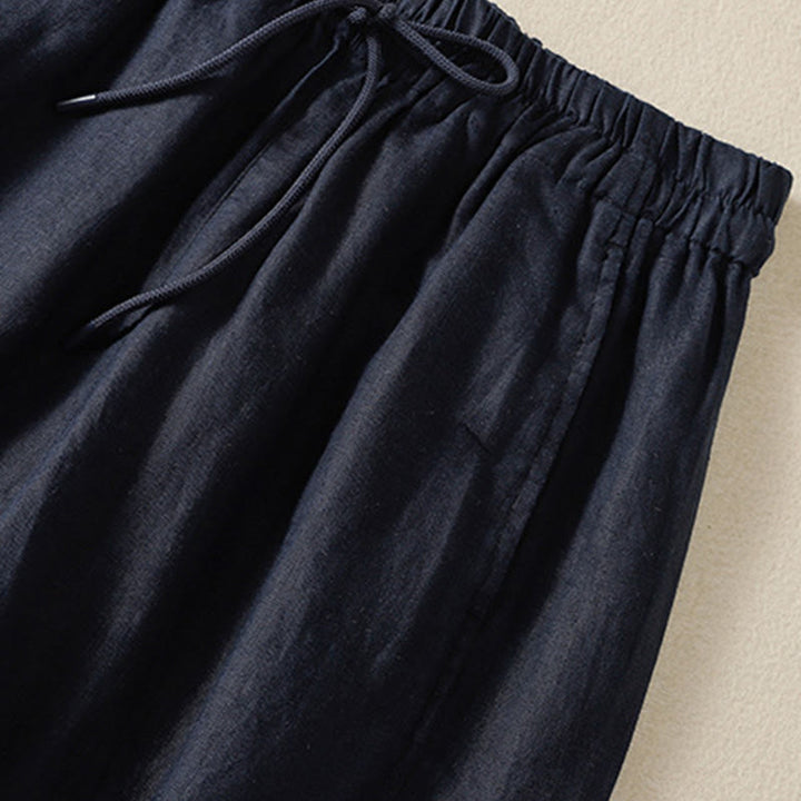 Buddha Stones Commute Plain Design Drawstring Women's Wide Leg Pants With Pockets - image 16