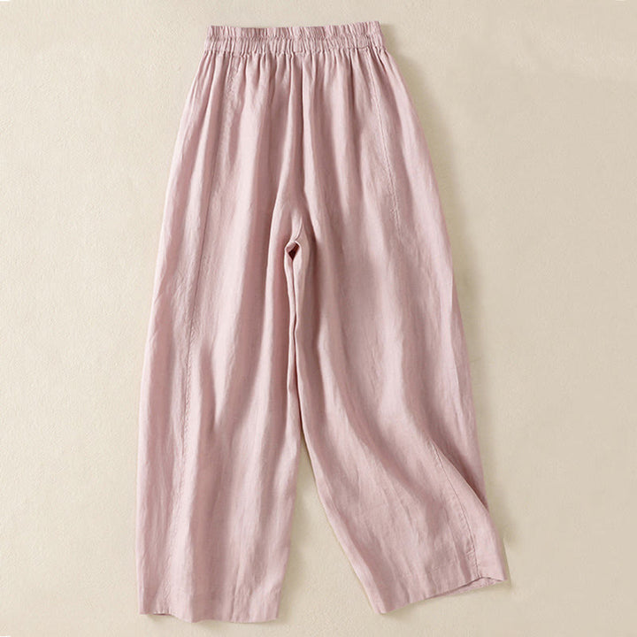 Buddha Stones Commute Plain Design Drawstring Women's Wide Leg Pants With Pockets - image 20