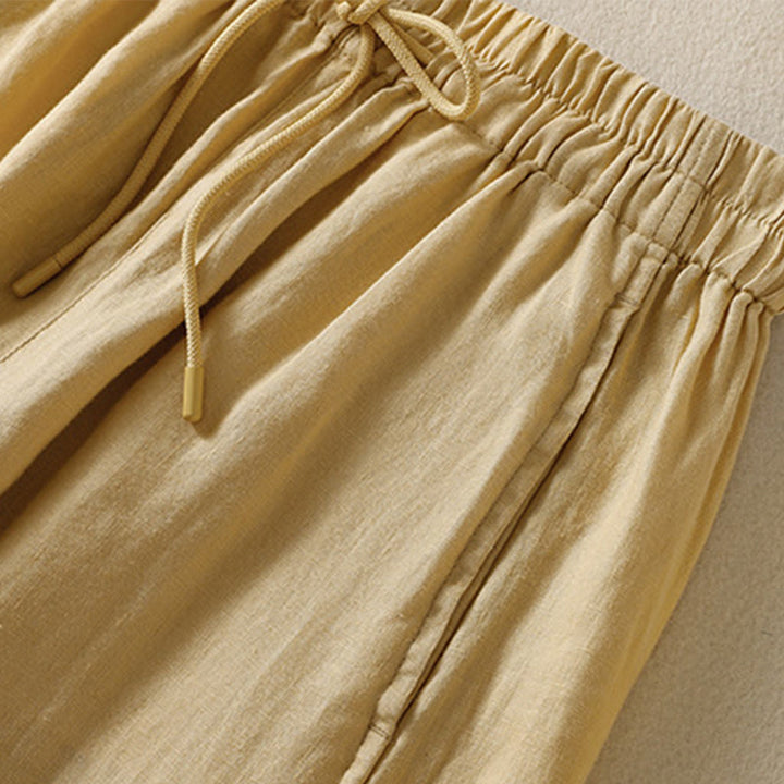 Buddha Stones Commute Plain Design Drawstring Women's Wide Leg Pants With Pockets - image 10