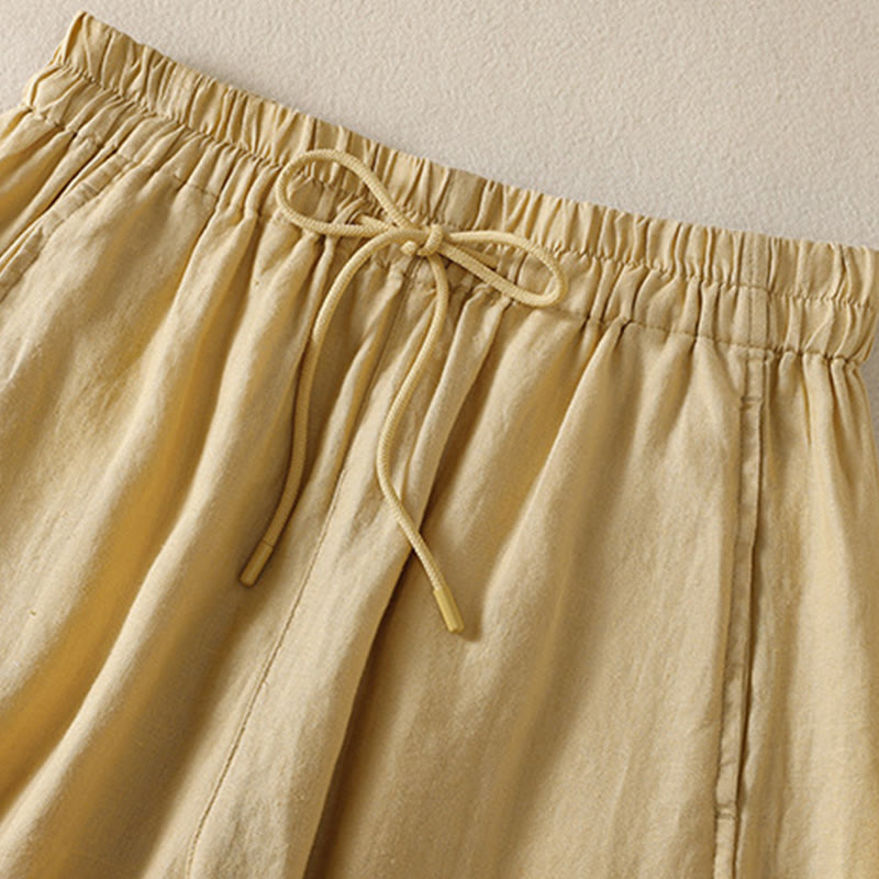 Buddha Stones Commute Plain Design Drawstring Women's Wide Leg Pants With Pockets - image 9