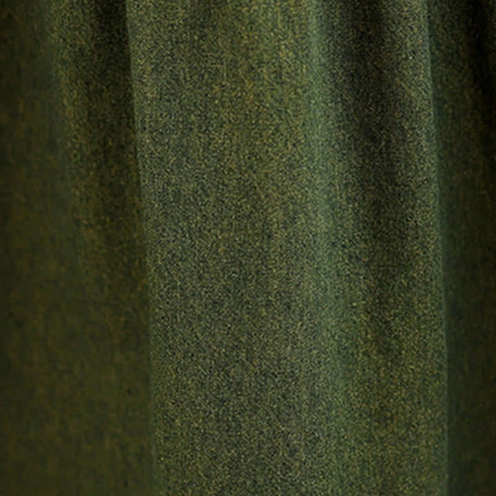 Buddha Stones DarkOliveGreen Patchwork Design Cotton Women's Maxi Dress With Pockets - image 11