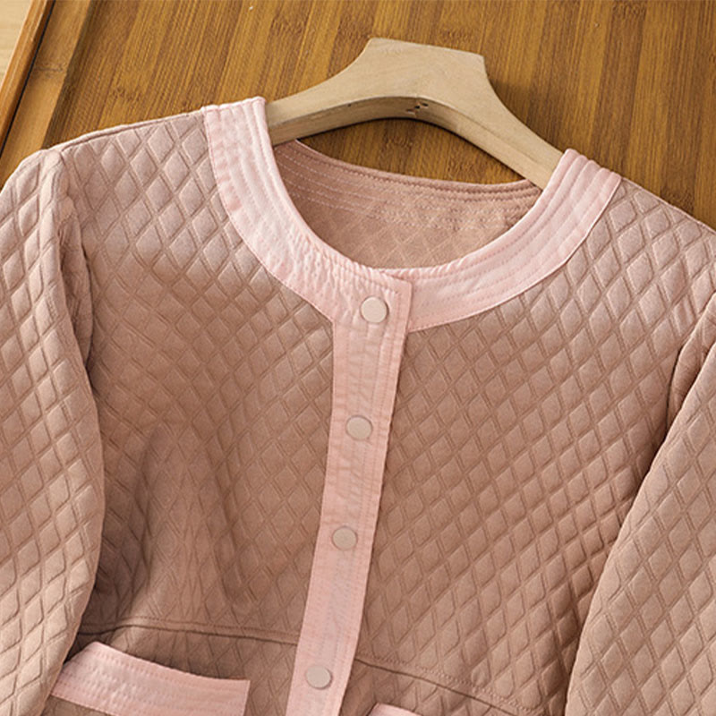 Buddha Stones Retro Plain Women's Cotton Long Sleeve Jacket With Pockets - image 10