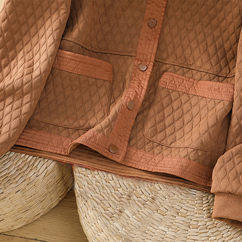 Buddha Stones Retro Plain Women's Cotton Long Sleeve Jacket With Pockets - image 24