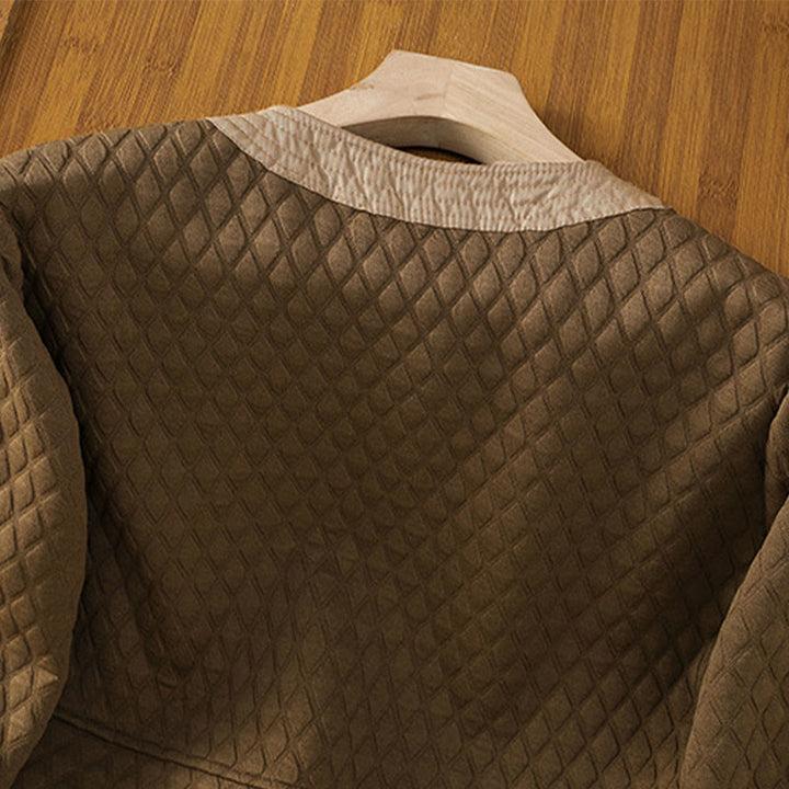 Buddha Stones Retro Plain Women's Cotton Long Sleeve Jacket With Pockets - image 32