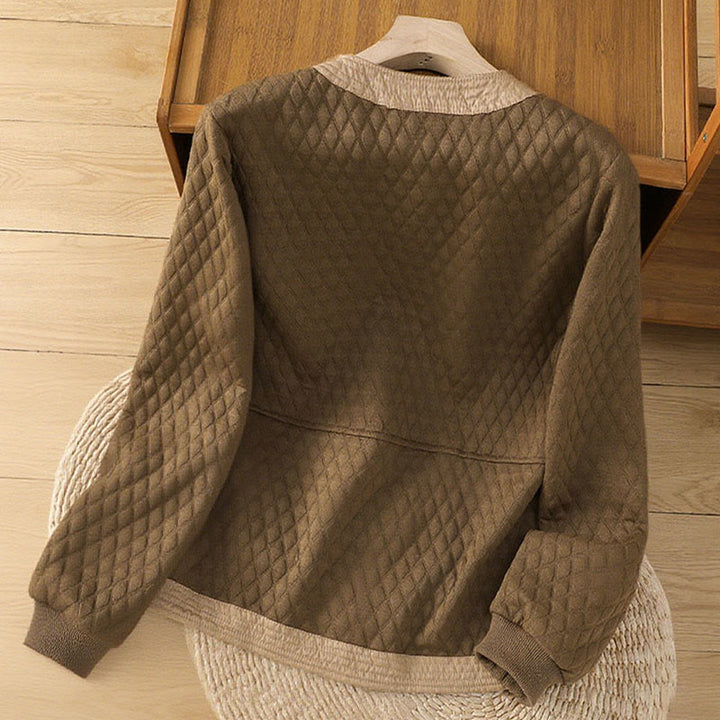 Buddha Stones Retro Plain Women's Cotton Long Sleeve Jacket With Pockets - image 29