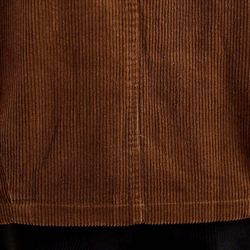 Buddha Stones Sleeveless Buttons Women's Cotton Vest Corduroy Waistcoat With Pockets - image 17